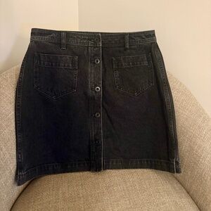 NWOT Black Madewell Denim Skirt~